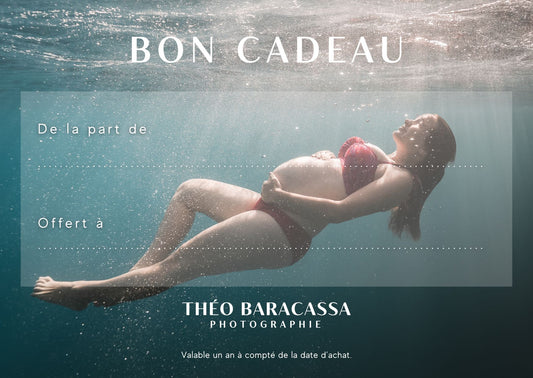 Bon Cadeau séance grossesse Underwater